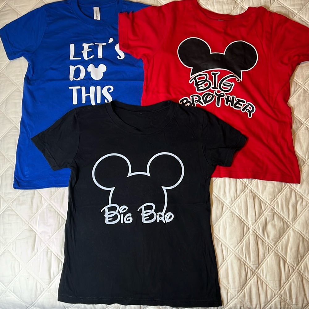 3 Disneyland Kids family matching shirts